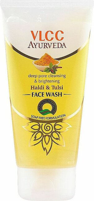 VLCC Ayurveda Deep Pore Cleansing & Brightening Face Wash, Haldi & Tulsi, 150ml