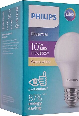 Philips Essential LED Bulb, 10W, E27, Warm White