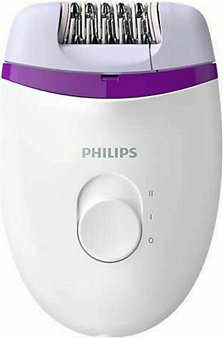 Philips Satinelle Essential For Legs Compact Epilator, White/Purple, BRE225/00