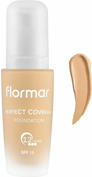 Flormar Perfect Coverage Foundation, 102, Soft Beige, 30ml