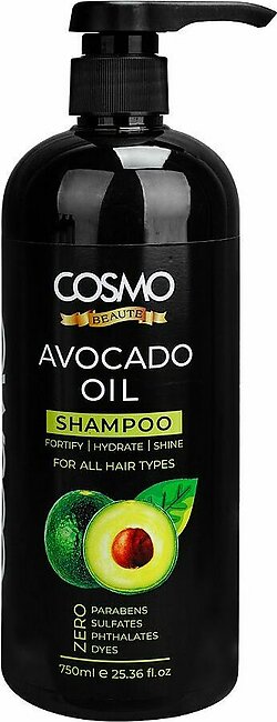 Cosmo Beaute Avocado Oil Shampoo, For All Hair Types, 750ml