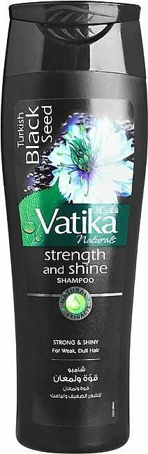Dabur Vatika Naturals Turkish Black Seed Strength And Shine Shampoo, For Weak & Dull Hair, 185ml