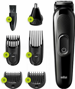 Braun All-in-One Trimmer 3, Beard & Hair, 6-In-1 Styling Kit, MGK-3220