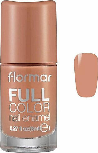 Flormar Full Color Nail Enamel, FC45 Peach Sparkler, 8ml