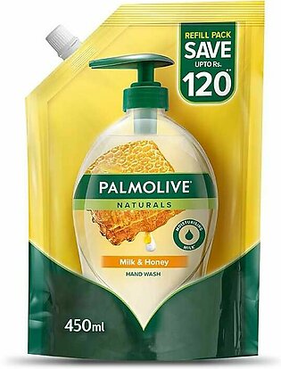 Palmolive Naturals Milk & Honey Liquid Hand Wash, Refill, 450ml
