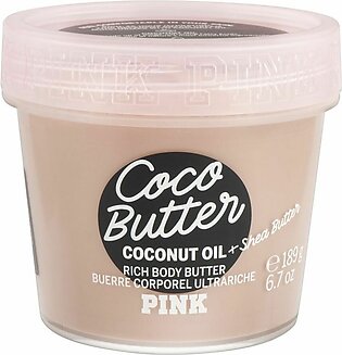 Victoria's Secret Pink Coco Butter Coconut Oil + Shea Butter Rich Body Butter, 189g