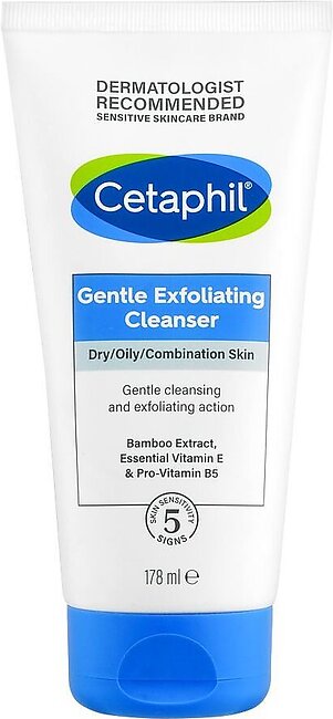 Cetaphil Gentle Exfoliating Cleanser, For Dry, Oily, Combination Skin, 178ml