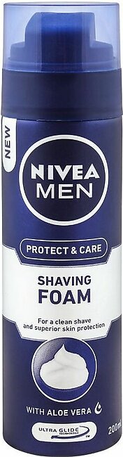 Nivea Men Protect & Care Shaving Foam, With Aloe Vera, 200ml