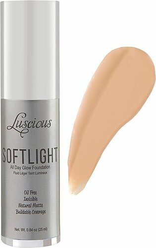 Luscious Cosmetics Soft Light All Day Glow Foundation, Natural Matte, 2