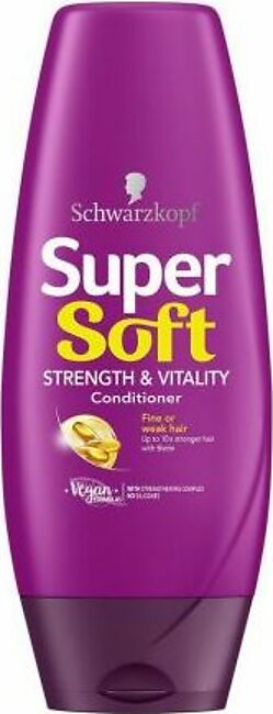 Schwarzkopf Super Soft Strength & Vitality Conditioner, For Fine Or Weak Hair, 250ml