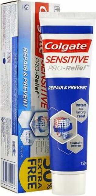Colgate Sensitive Pro-Relief Repair & Prevent Tooth Paste, 100g + 50g, 50% Extra Free