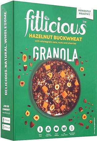 Fitlicious Hazelnut Buckwheat Granola Muesli Box 400gm