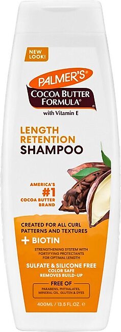 Palmer's Cocoa Butter Formula Length Retention Shampoo, For Optimal Length, 400ml