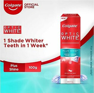 Colgate Optic White Plus Shine Sparkling Mint Toothpaste, 100g