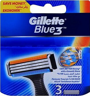 Gillette Blue 3 Cartridges, Razor Blades, 3-Pack