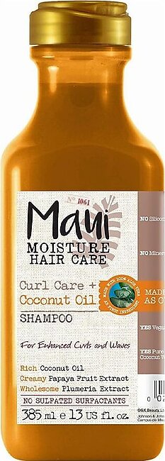 Maui Curl Care + Coconut Oil Shampoo, For Enhanced Curls & Waves, 385ml