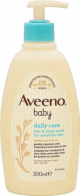 Aveeno Baby Daily Care Hair & Body Wash, For Sensitive Skin, 300ml
