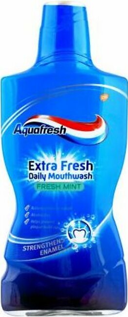 Aquafresh Extra Fresh Daily Mouth Wash, Fresh Mint, 500ml