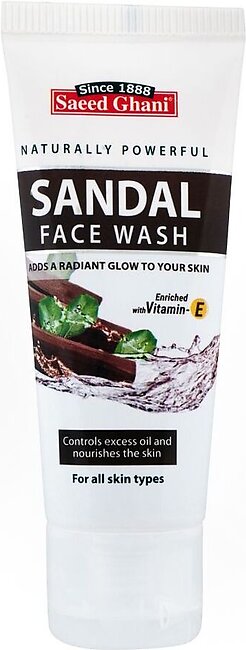 Saeed Ghani Sandal Face Wash, All Skin Types, 60ml