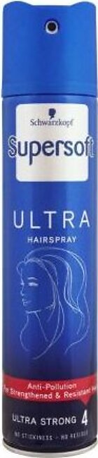 Schwarzkopf Supersoft Ultra Strong 4 Hair Spray, 250ml