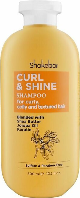Shakebar Curl & Shine Sulfate & Paraben Free Shampoo, For Curly, Coily And Textured Hair, 300ml