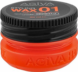 Agiva Professional Wet Look 01 Hair Styling Wax, Technology + Keratin, 90ml