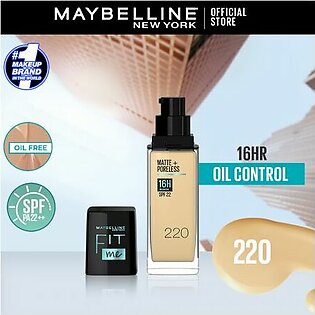 Maybelline Fit Me Matte + Poreless Foundation, 220 Natural Beige, 30ml