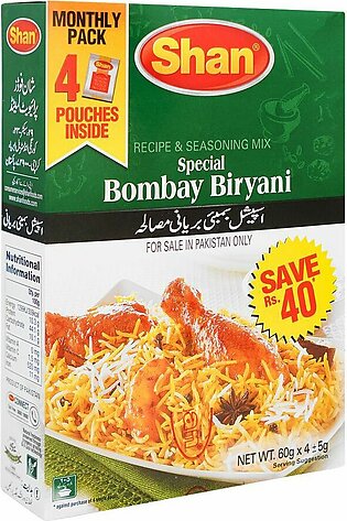 Shan Bombay Biryani Recipe Masala, 60g x 4