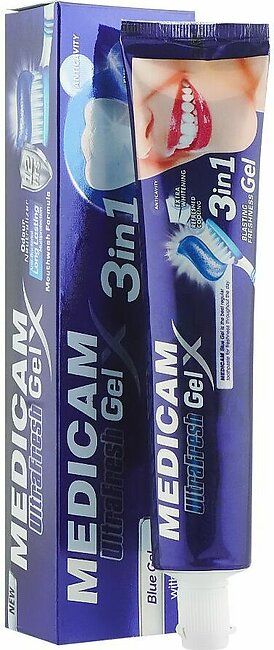 Medicam Ultra Fresh Blue Gel 3-In-1 Toothpaste, 125ml