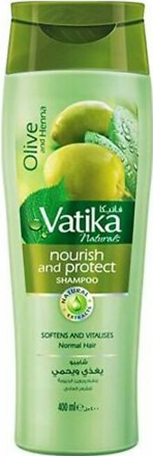 Dabur Vatika Olive And Henna Nourish & Protect Shampoo, 400ml