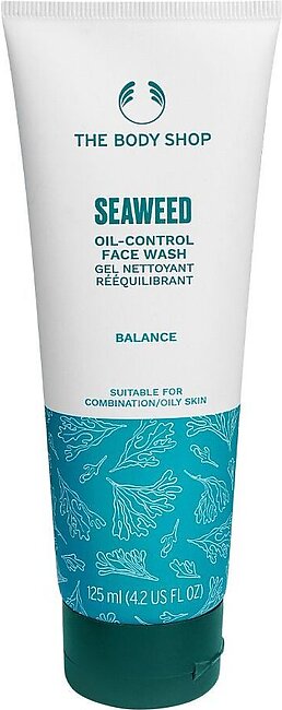 The Body Shop Seaweed Oil Control Face Wash, Suitable For Combination/Oily Skin, 125ml