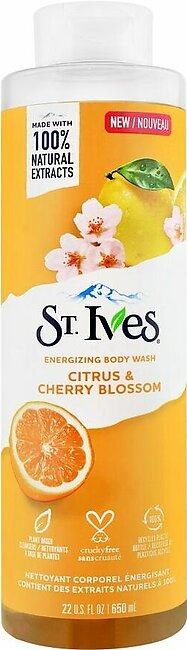 St. Ives Citrus & Cherry Blossom Energizing Body Wash, 650ml
