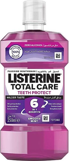 Listerine Total Care Zero Smooth Mint Mouthwash, 250ml