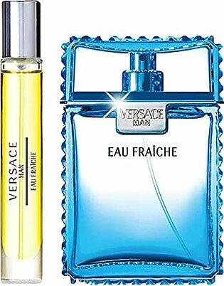 Versace Eau Fraiche Perfume Set, For Men, EDT 100ml + EDT 10ml + Pouch