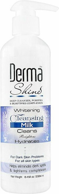 Derma Shine Whitening Cleansing Milk, All Skin Types, 250ml