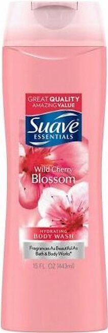 Suave Essentials Hydrating Body Wash, Wild Cherry Blossom. 443ml