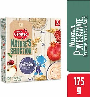 Nestle Cerelac Nature's Selection Cereal, Multigrain, Pomegranate, Cherries & Apples, 175g