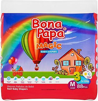 Bona Papa Magic Baby Diapers, M Midi, No. 3, 5-10Kg, 88-Pack
