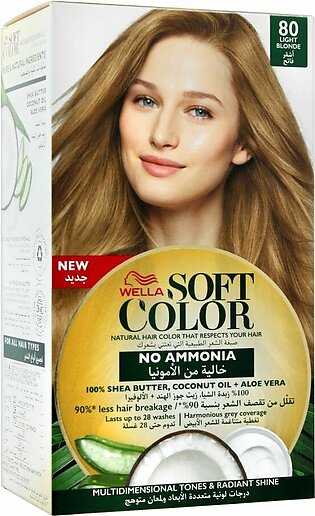 Wella Soft Color No Ammonia Hair Color, 80 Light Blonde