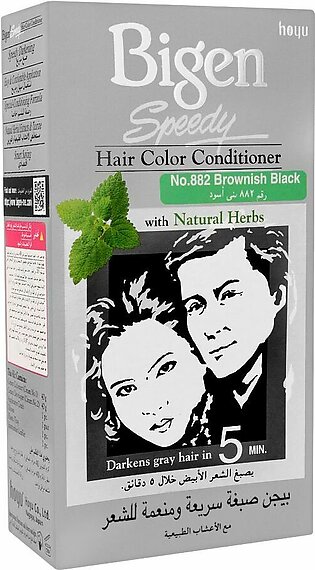 Bigen Speedy Hair Color Conditioner, Brownish Black 882
