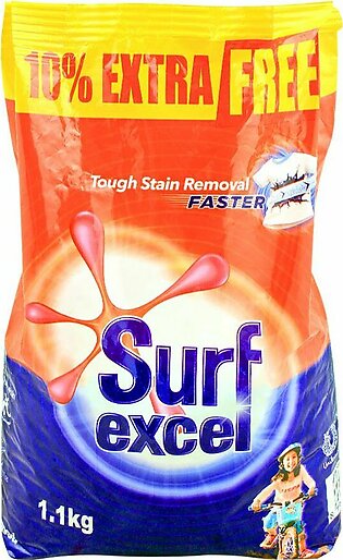 Surf Excel Washing Powder, 1.1 KG, 10% Extra FREE