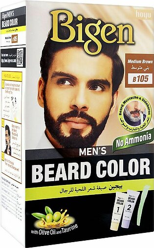 Bigen Men's Beard Colour, Medium Brown B105