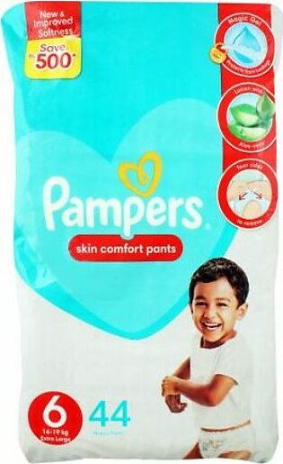 Pampers Skin Comfort Pants No. 6, Extra Large 14-19 KG, 44-Pack