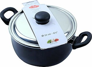 Ballarini Casserole Non-Stick Sauce Pan With Steel Lid, 22cm, 8.5 Inches