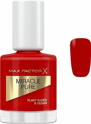 Max Factor Miracle Pure Plant Based & Vegan Nail Polish 12ml, 305, Scarlet Poppy