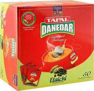 Tapal Danedar Enveloped Tea Bags Elaichi, 50-Pack