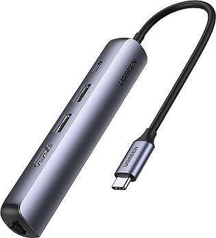 UGreen USB-C To 2xUSB 3.0 + HDMI + RJ45 Multifunction Adapter, 10919