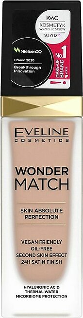 Eveline Wonder Match Skin Absolute Perfection Foundation, 15, Natural