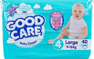 Good Care Baby Diaper, 4, Large, 9-13kg, 40-Pack