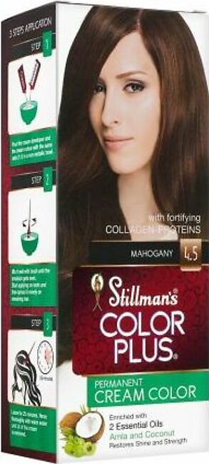 Stillman's Color Plus Permanent Cream Color Hair Color, 4.5, Mahogany